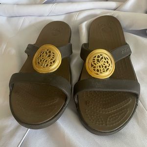 Embellished Crocs sandals